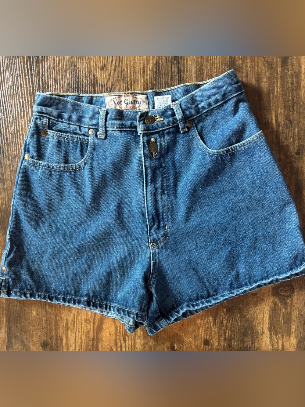 Awesome Vintage L.A. Blues Not Guilty 90s  High-Waisted Denim Shorts -size 12